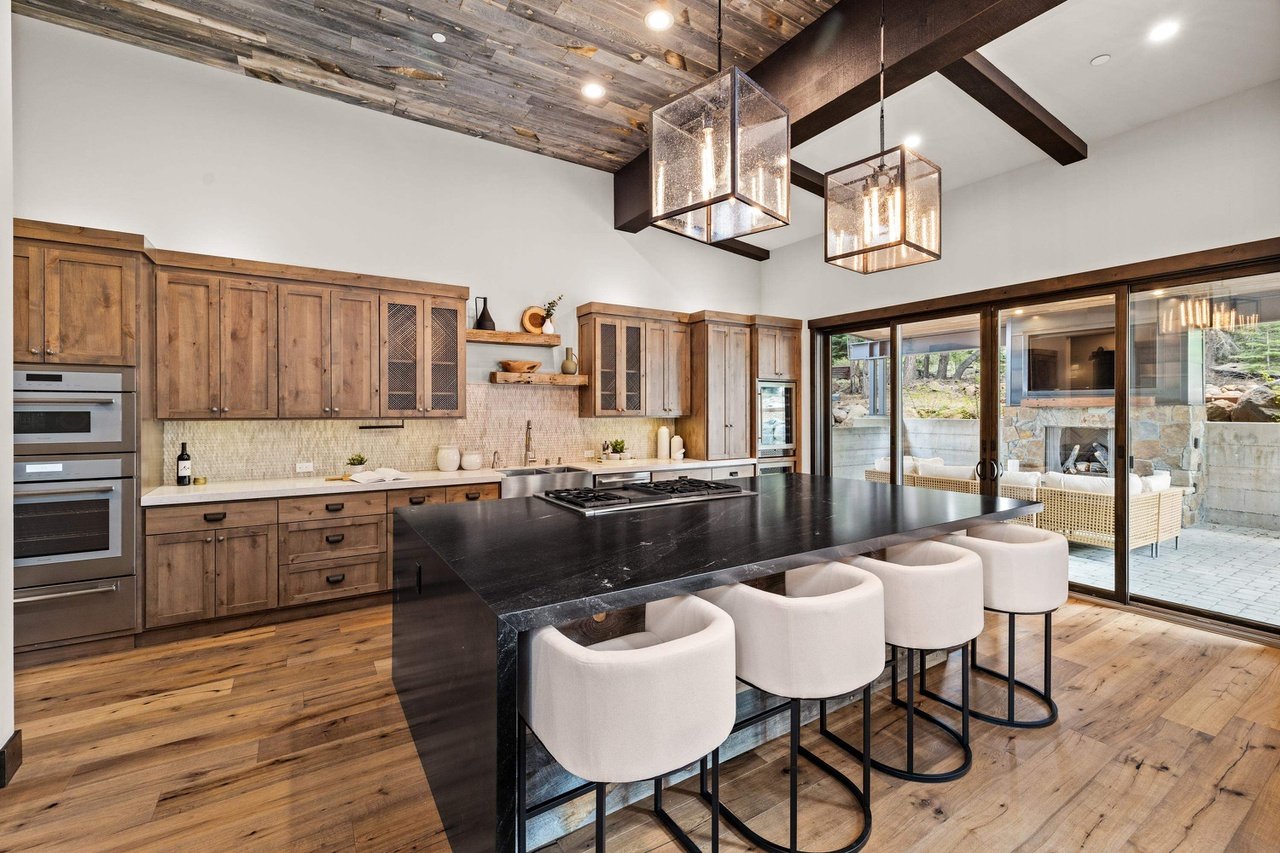 A bright living room professionally staged for market