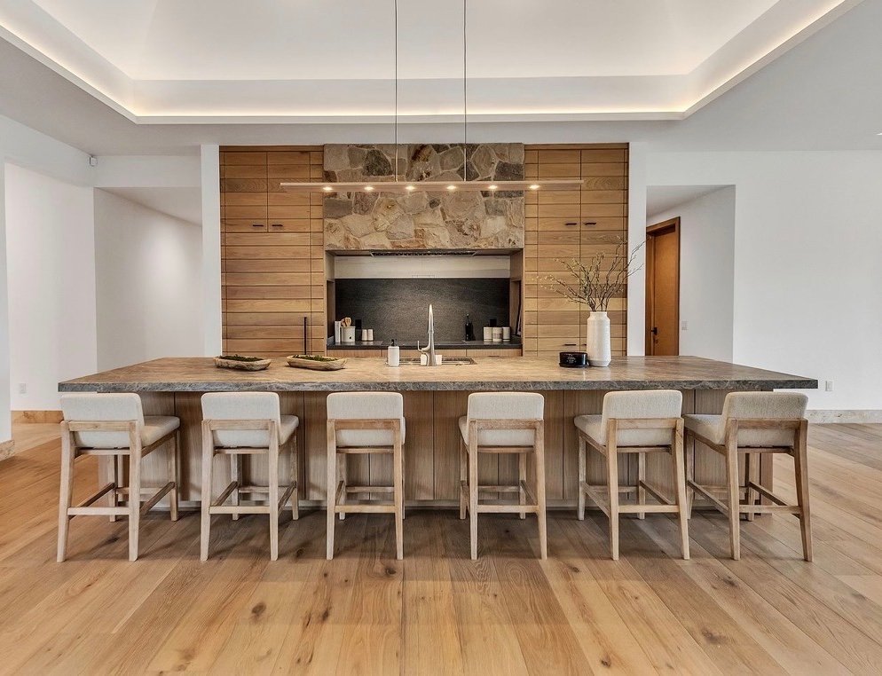 A warmly staged mountain home in the Tahoe Basin